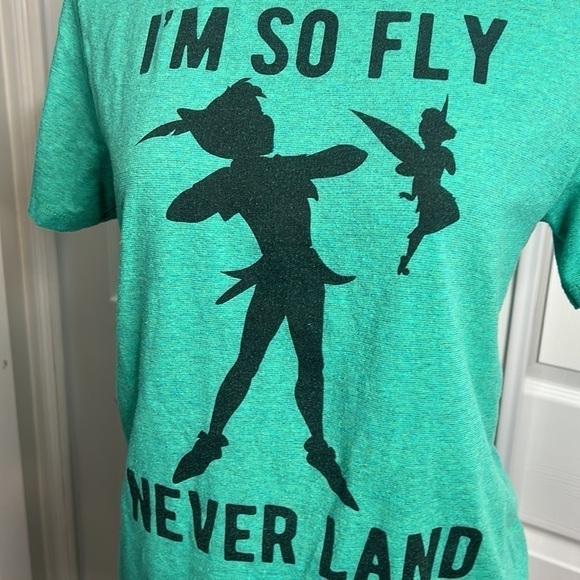Disney I’m So Fly Peter Pan Tinkerball Green T Shirt S - Picture 2 of 5